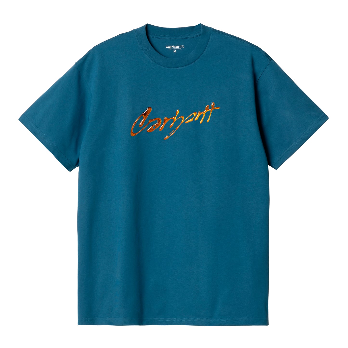 Carhartt WIP - S/S Drip Script T-Shirt - SODALITE / Blå - T-Shirts