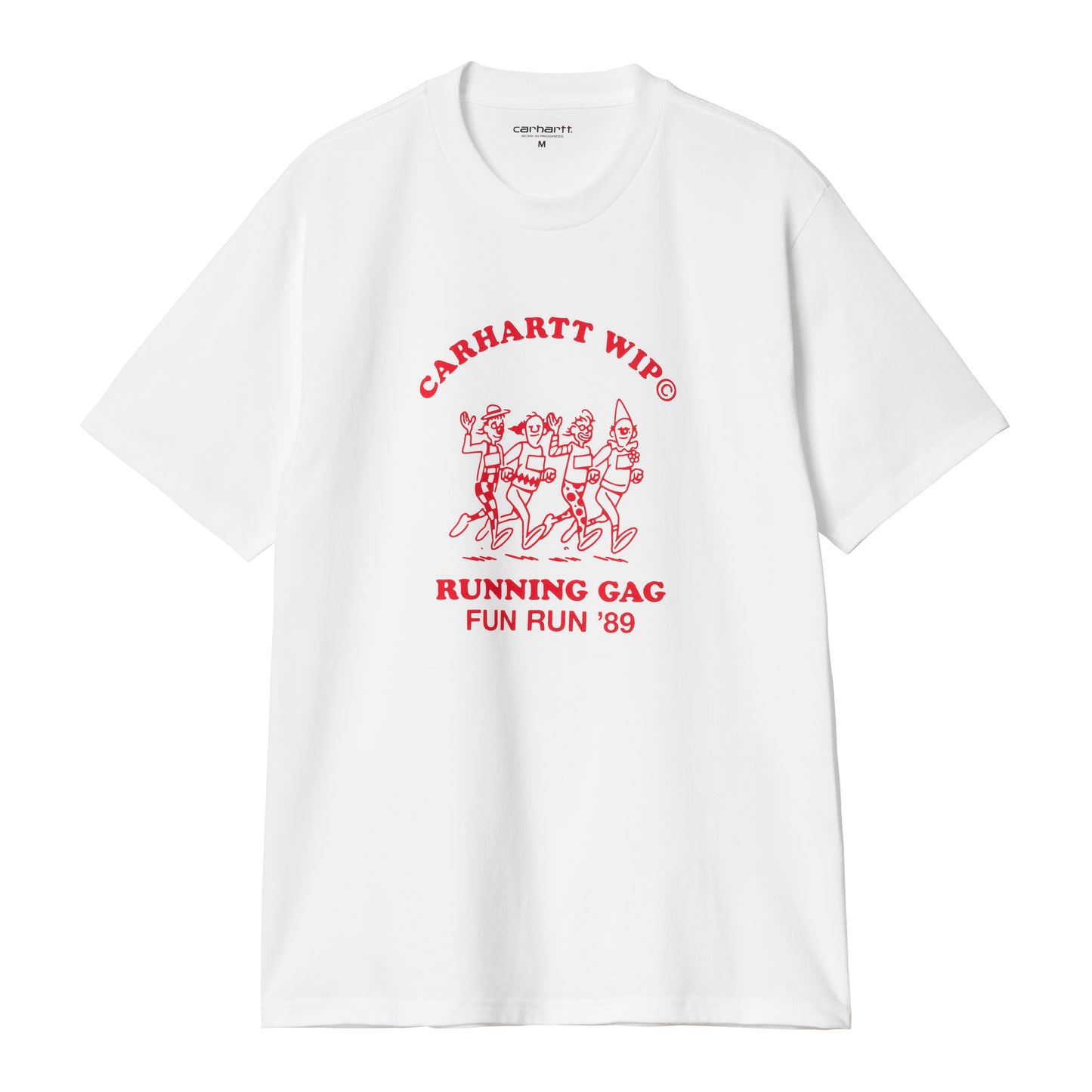 Carhartt WIP - S/S Fun Run T-Shirt - white / red - Herre > T-Shirts