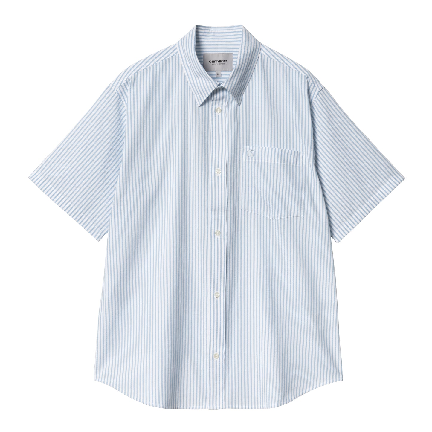 Carhartt WIP - S/S Phelps Shirt - PHELPS STRIPE, BLUEB / Blå||Striber - Skjorter