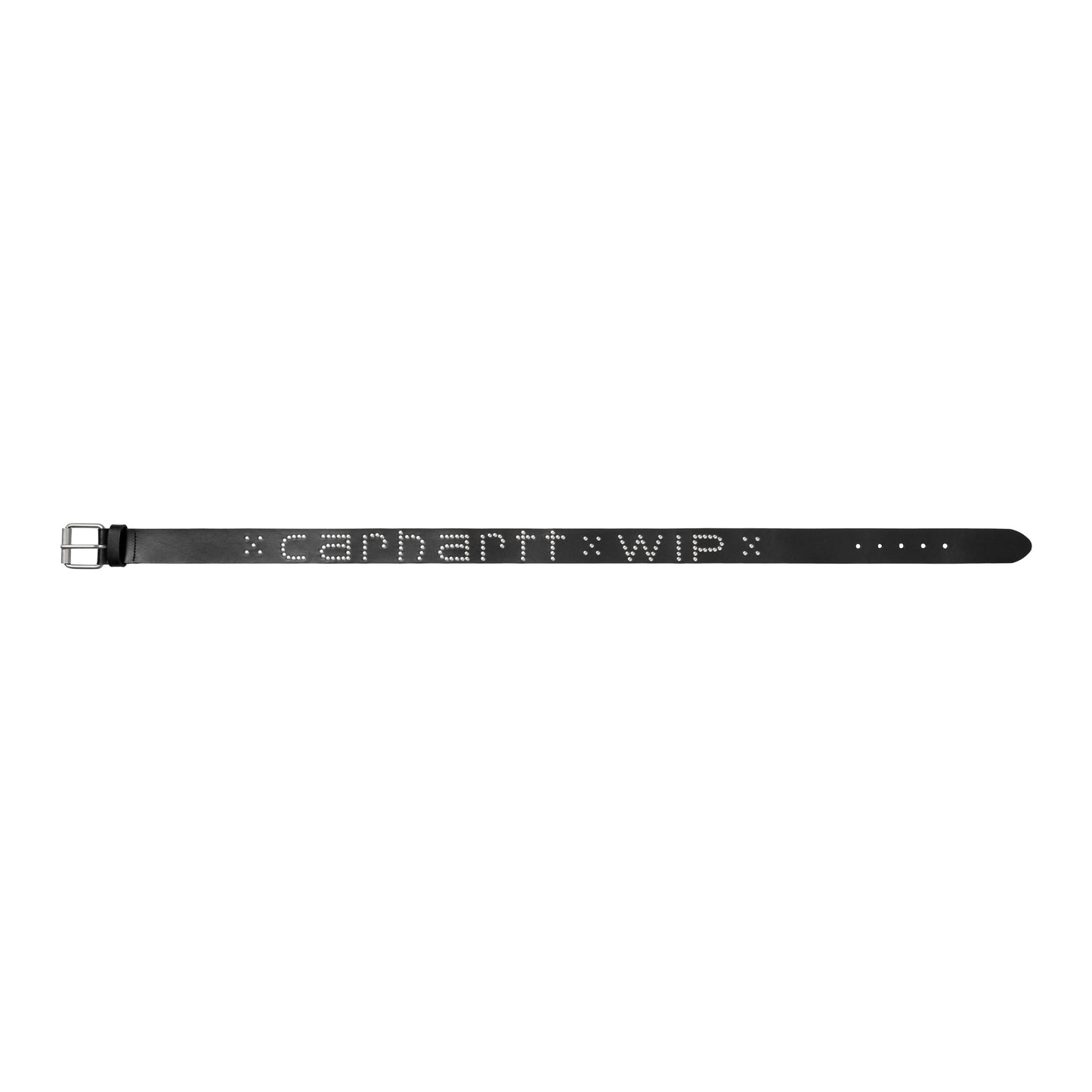 Carhartt WIP - Script Studs Belt - BLACK / SILVER / Sort - Accessories