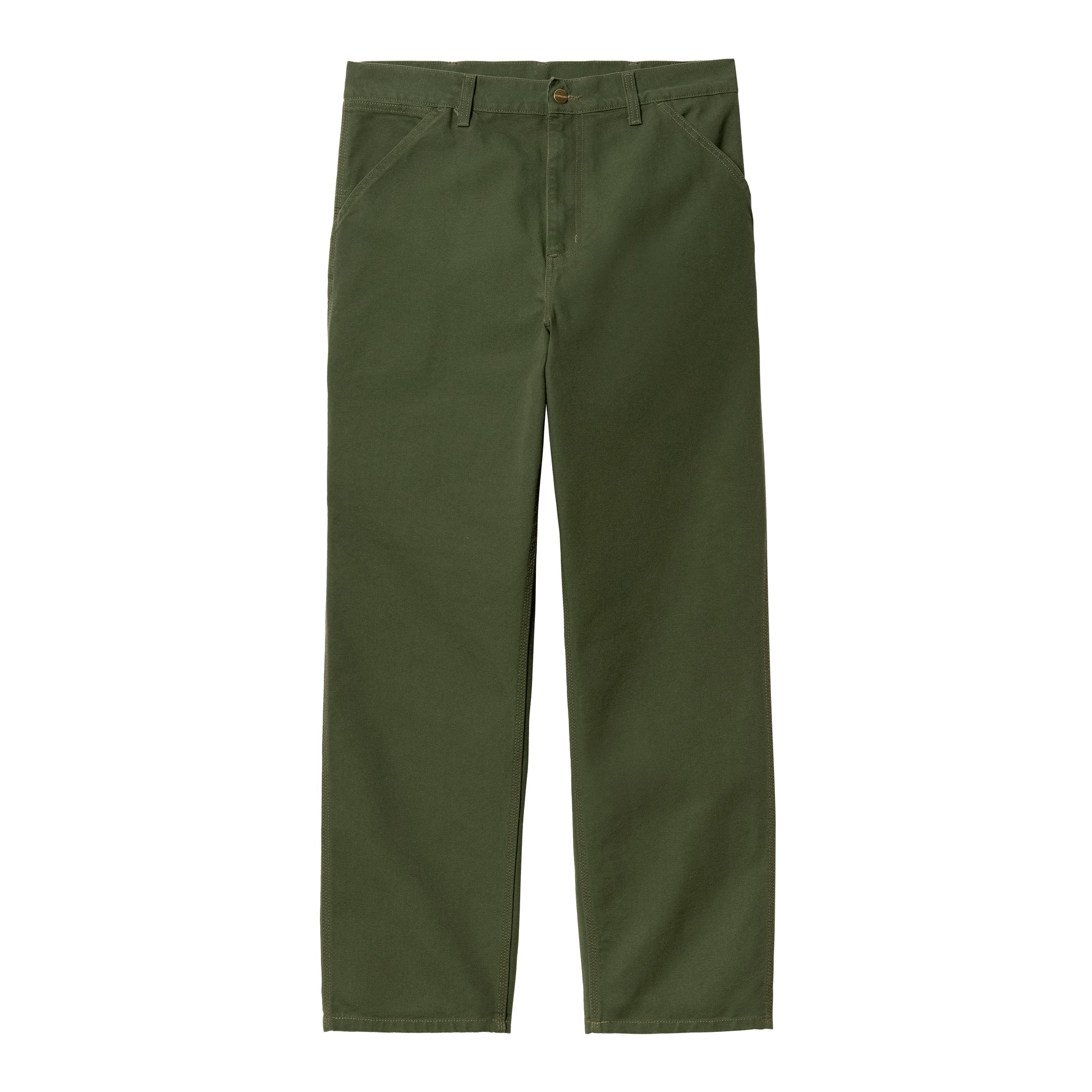 Carhartt WIP - Single Knee Pant Dearborn - TARRAGON RINSED / Grøn - Bukser