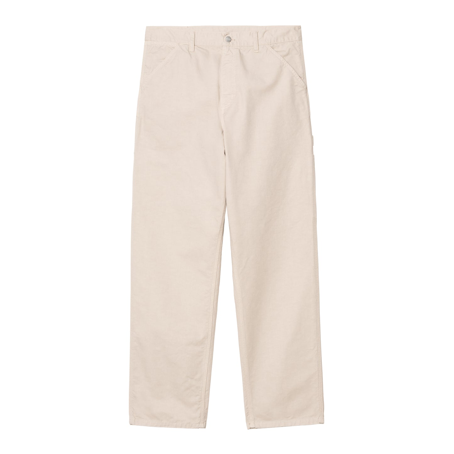 Carhartt WIP - Single Knee Pant Newcomb - FLEUR DE SEL GARMENT / Beige - Bukser