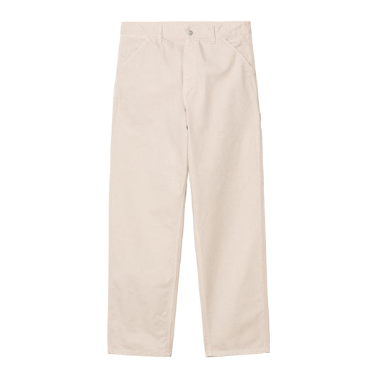 Carhartt WIP - Single Knee Pant Newcomb - FLEUR DE SEL GARMENT / Beige - Bukser