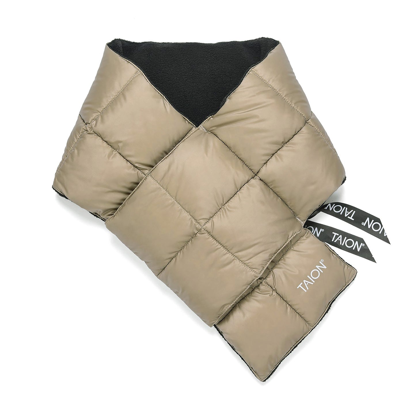 Taion - Basic Down Scarf - KHAKI / Beige||Grøn - Accessories