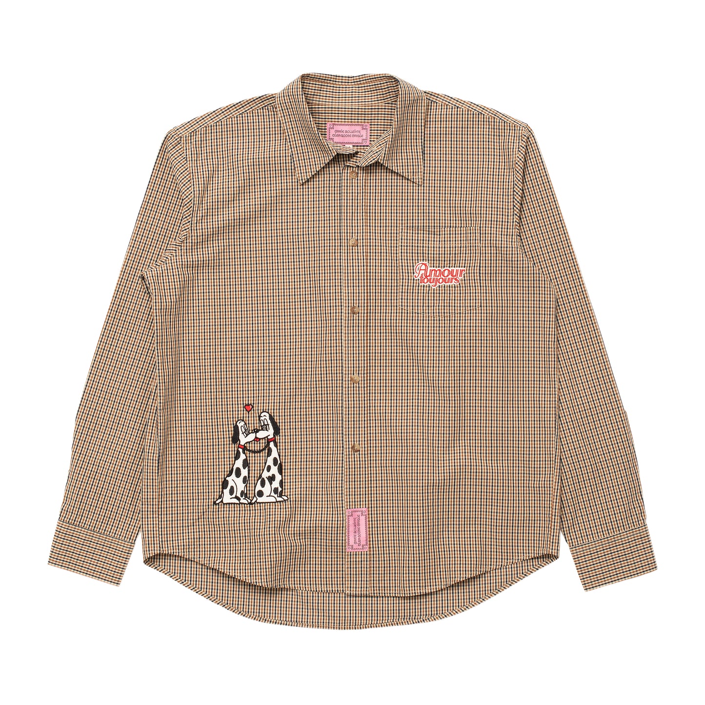Carne Bollente - The Puppy Lovers - BROWN CHECK / Brun||Tern - Skjorter