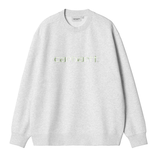 Carhartt WIP - W' Carhartt Sweat - ASH HEATHER / AIR GR / Grå - Sweatshirts