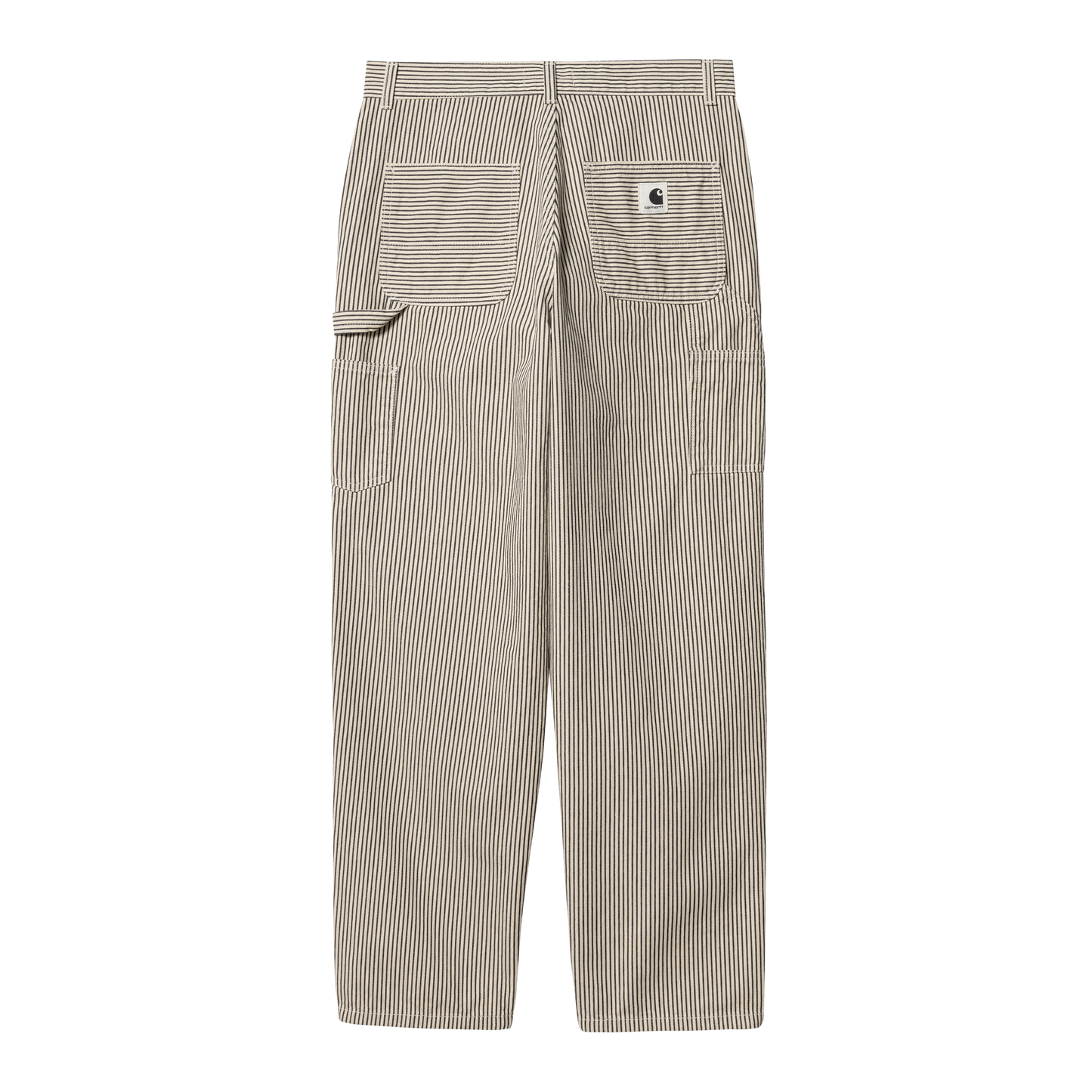 Carhartt WIP - W' Haywood SK Pant - WAX / BLACK RINSED / Hvid||Striber - Bukser