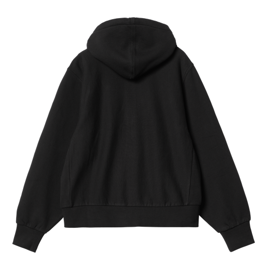 Carhartt WIP - W' Hooded American Script Jacket - BLACK / Sort - Sweatshirts
