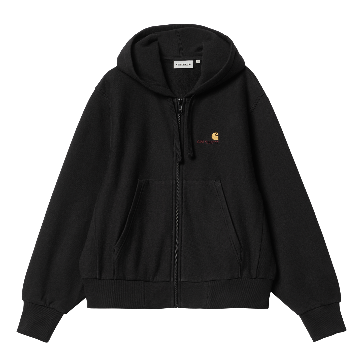 Carhartt WIP - W' Hooded American Script Jacket - black - Dame > Sweatshirts