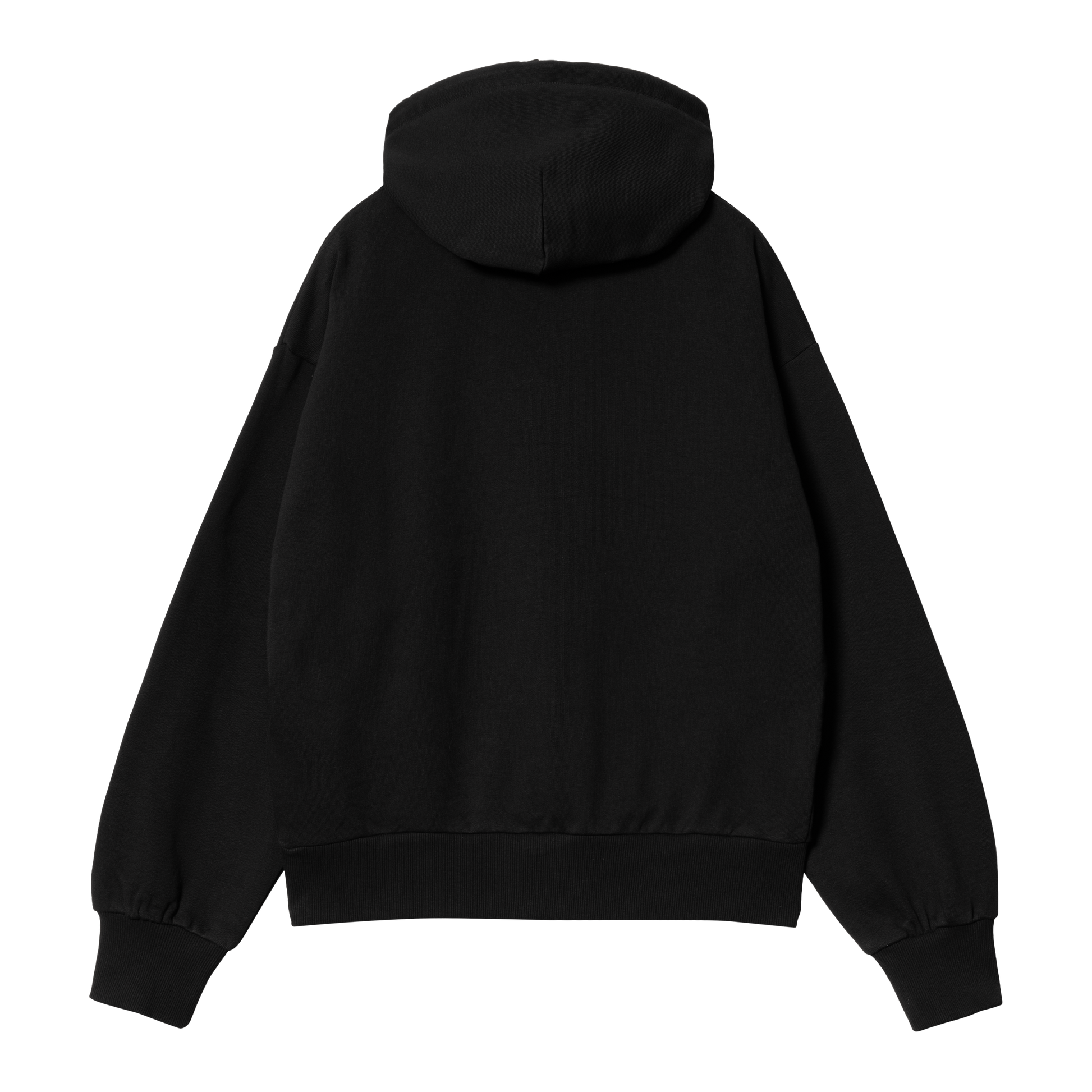 Carhartt WIP - W' Hooded Casey Sweatshirt - BLACK / SILVER / Sort - Sweatshirts