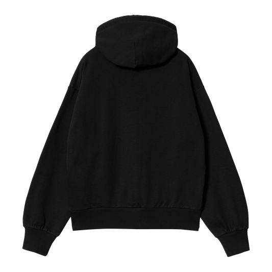 Carhartt WIP - W' Hooded Casey Sweatshirt - BLACK / SILVER / Sort - Sweatshirts
