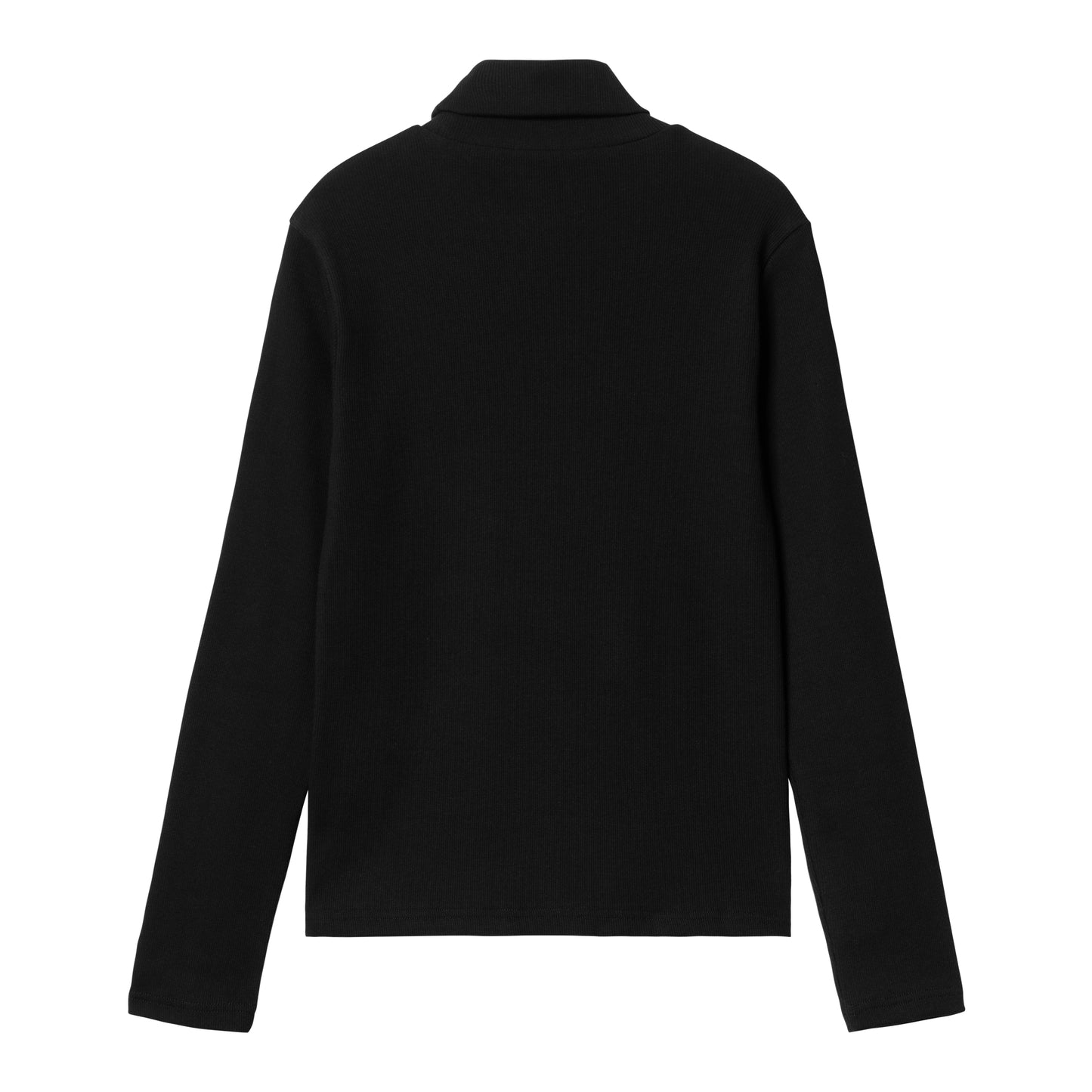 Carhartt WIP - W' L/S Signature Mockneck T-S - BLACK / Sort - T-Shirts