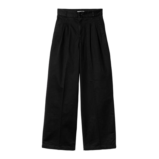 Carhartt WIP - W' Leola Pant - BLACK STONE WASHED / Sort - Bukser
