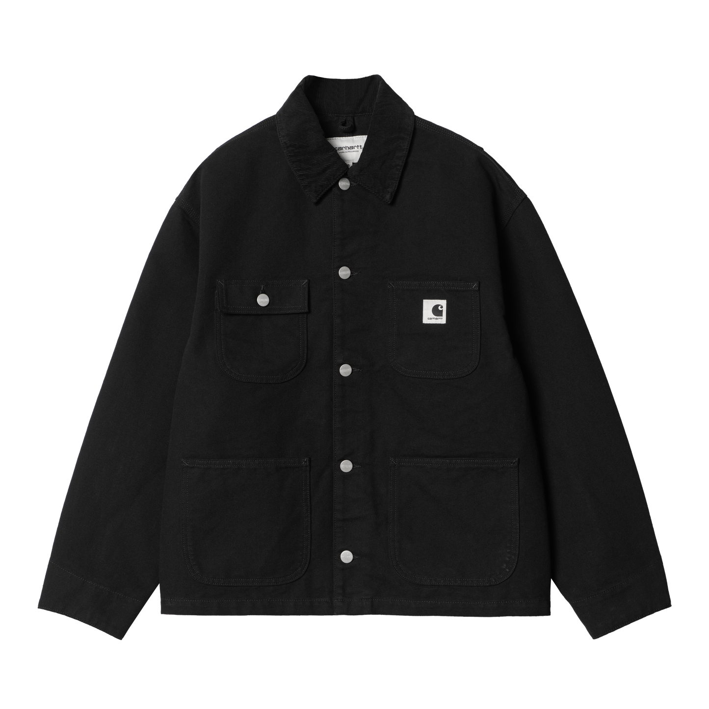Carhartt WIP - W' OG Michigan Coat Dearborn (Summer) - BLACK / BLACK RINSED / Sort - Jakker