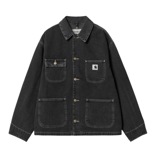 Carhartt WIP - W' OG Michigan Coat Norco (Summer) - BLACK STONE WASHED / Sort - Jakker