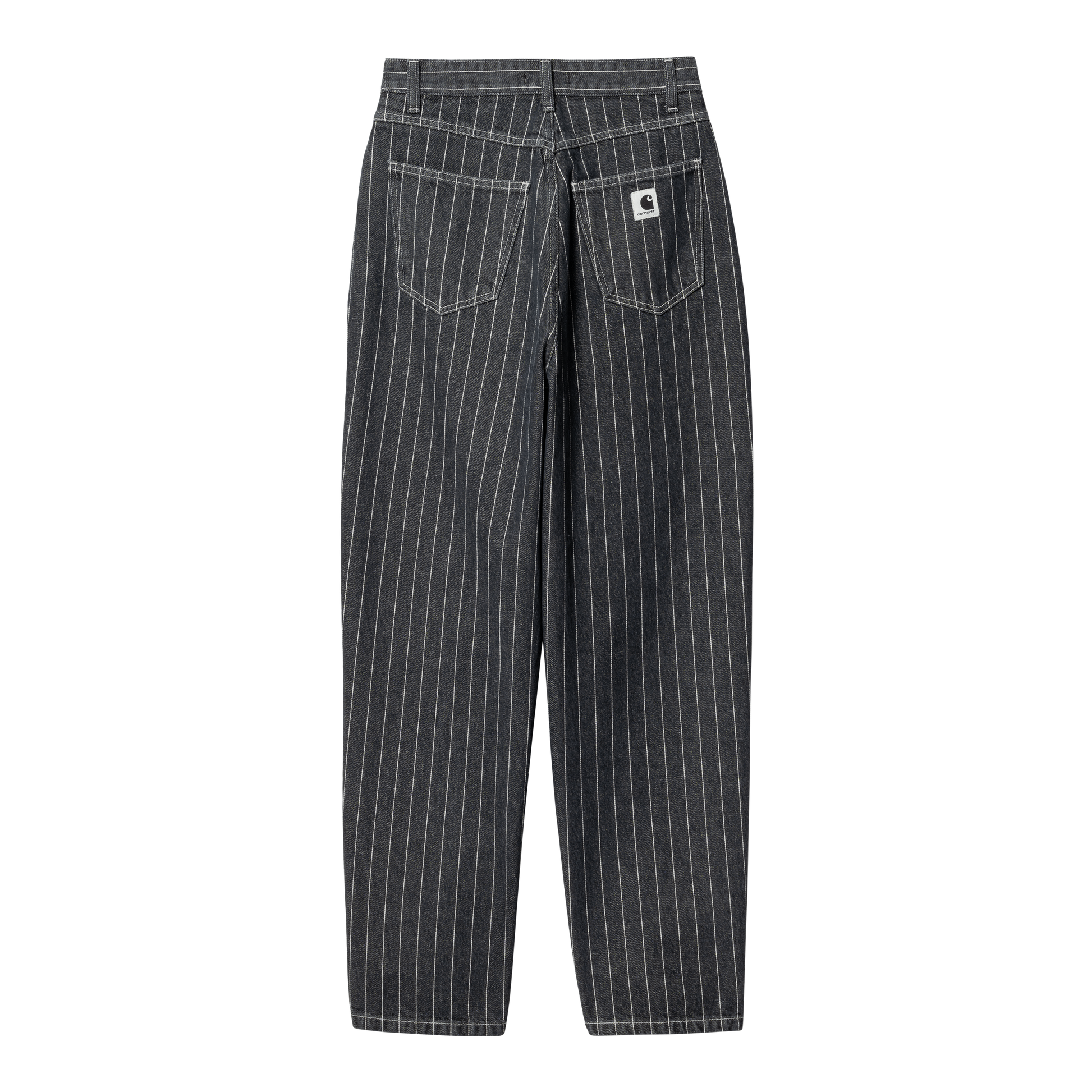 Carhartt WIP - W' Orlean Pant - BLACK / WHITE / Striber||Sort - Bukser
