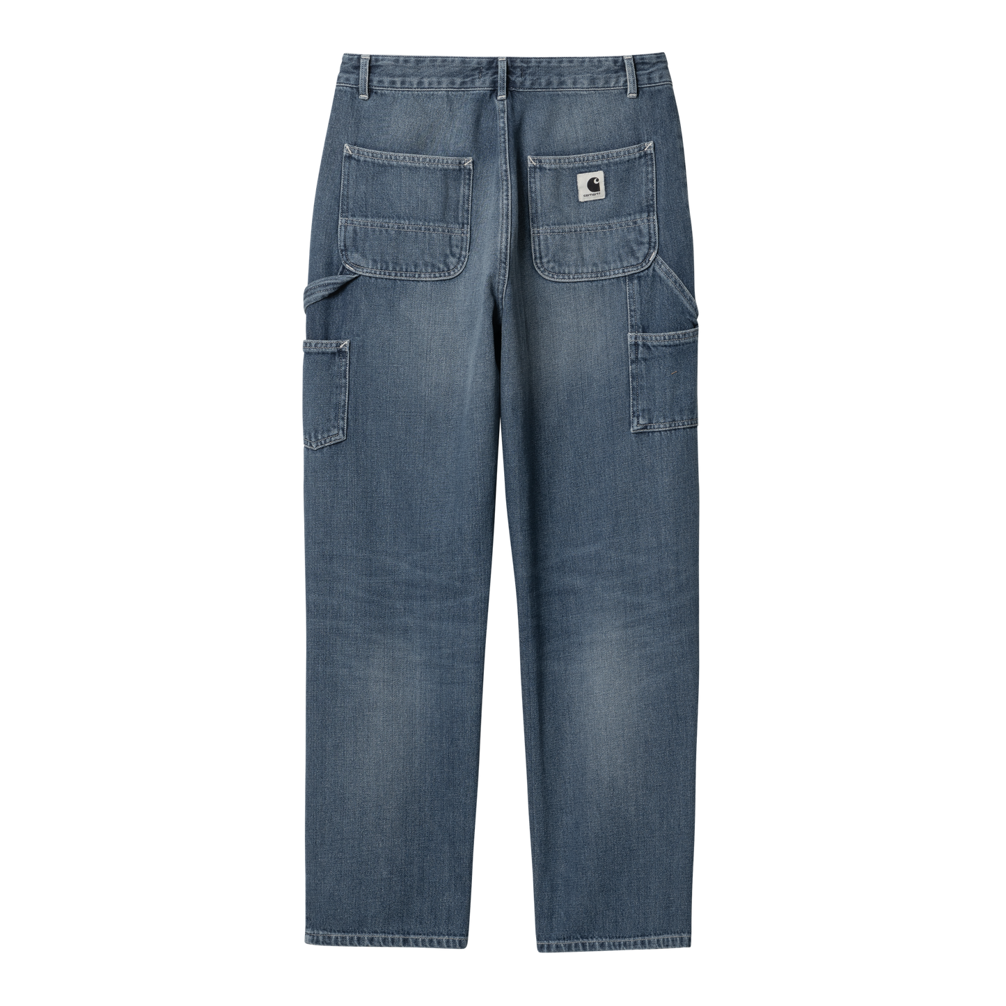 Carhartt WIP - W' Pierce Pant Straight Maverick - BLUE DARK USED WASH / Blå - Bukser