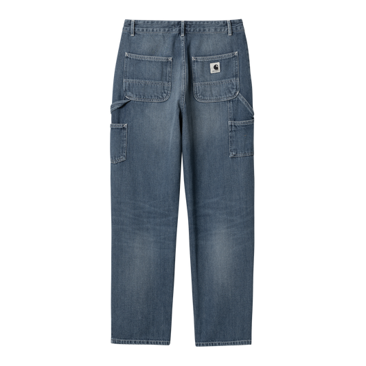 Carhartt WIP - W' Pierce Pant Straight Maverick - BLUE DARK USED WASH / Blå - Bukser
