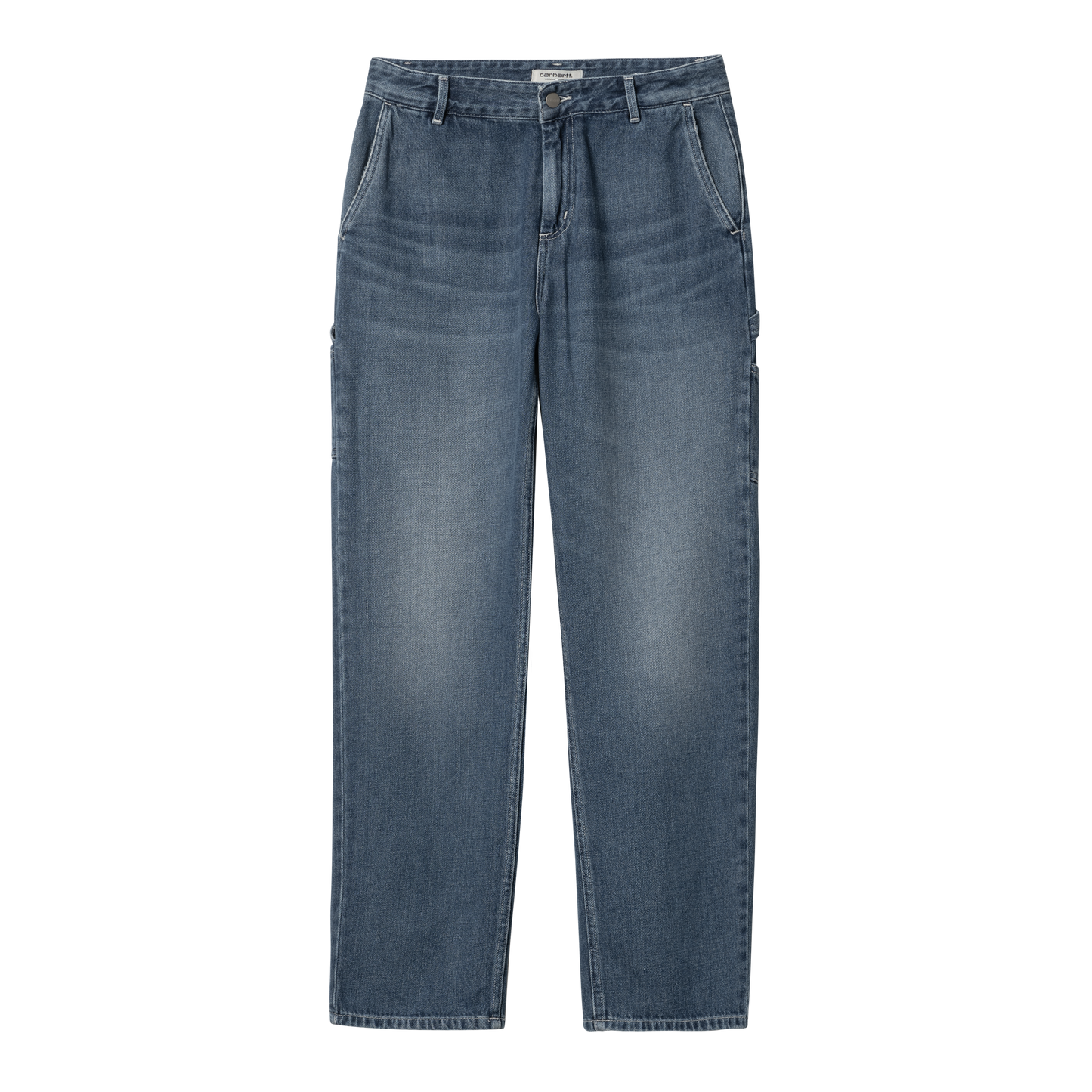 Carhartt WIP - W' Pierce Pant Straight Maverick - BLUE DARK USED WASH / Blå - Bukser