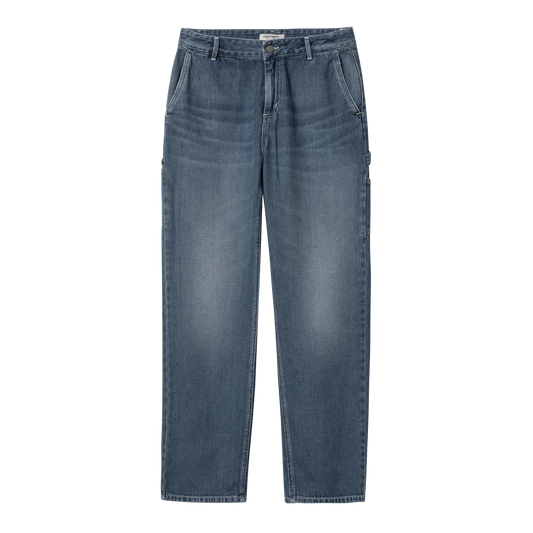 Carhartt WIP - W' Pierce Pant Straight Maverick - BLUE DARK USED WASH / Blå - Bukser