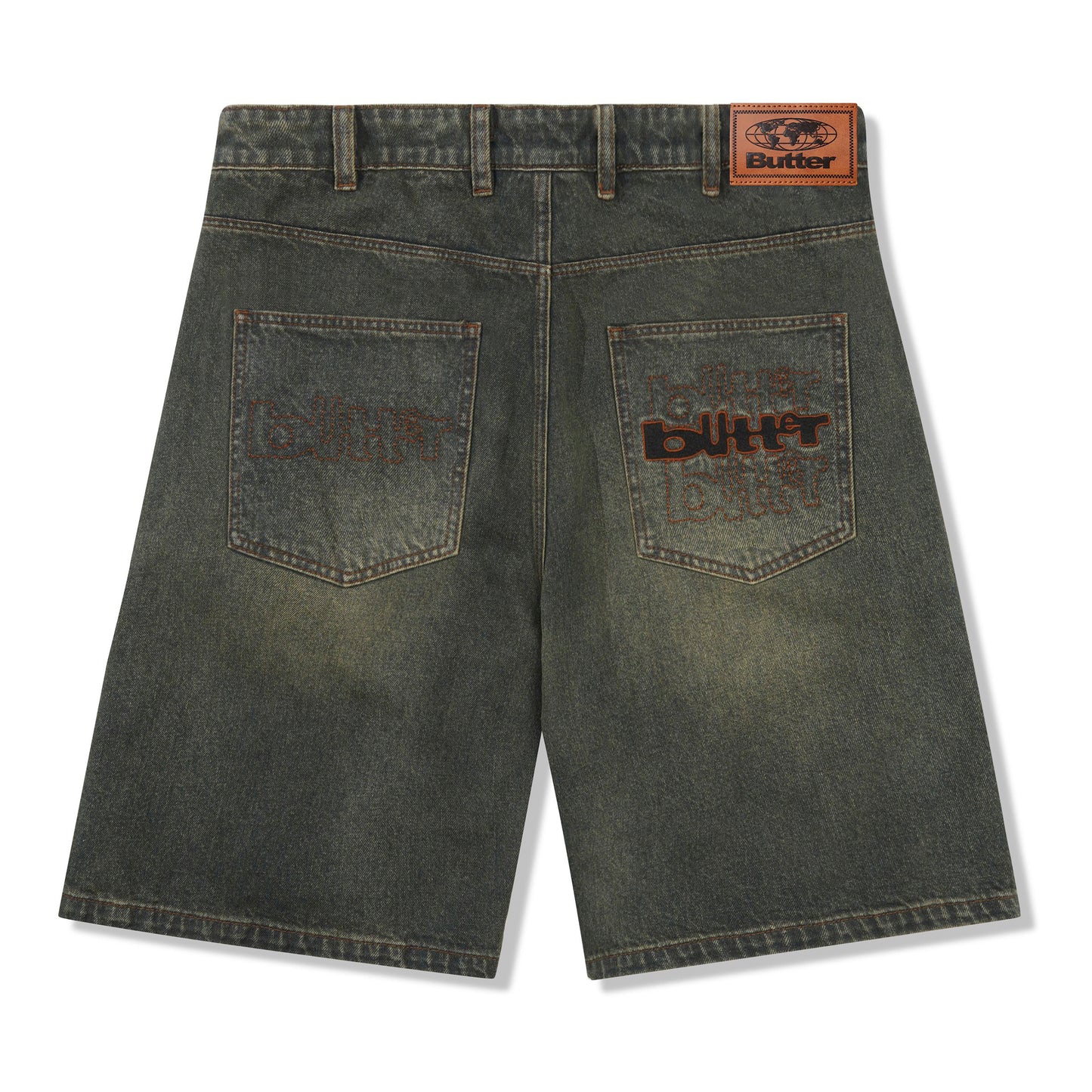 Butter Goods - Warped Denim Shorts Dirty Wash - DIRTY WASH INDIGO / Blå - Shorts