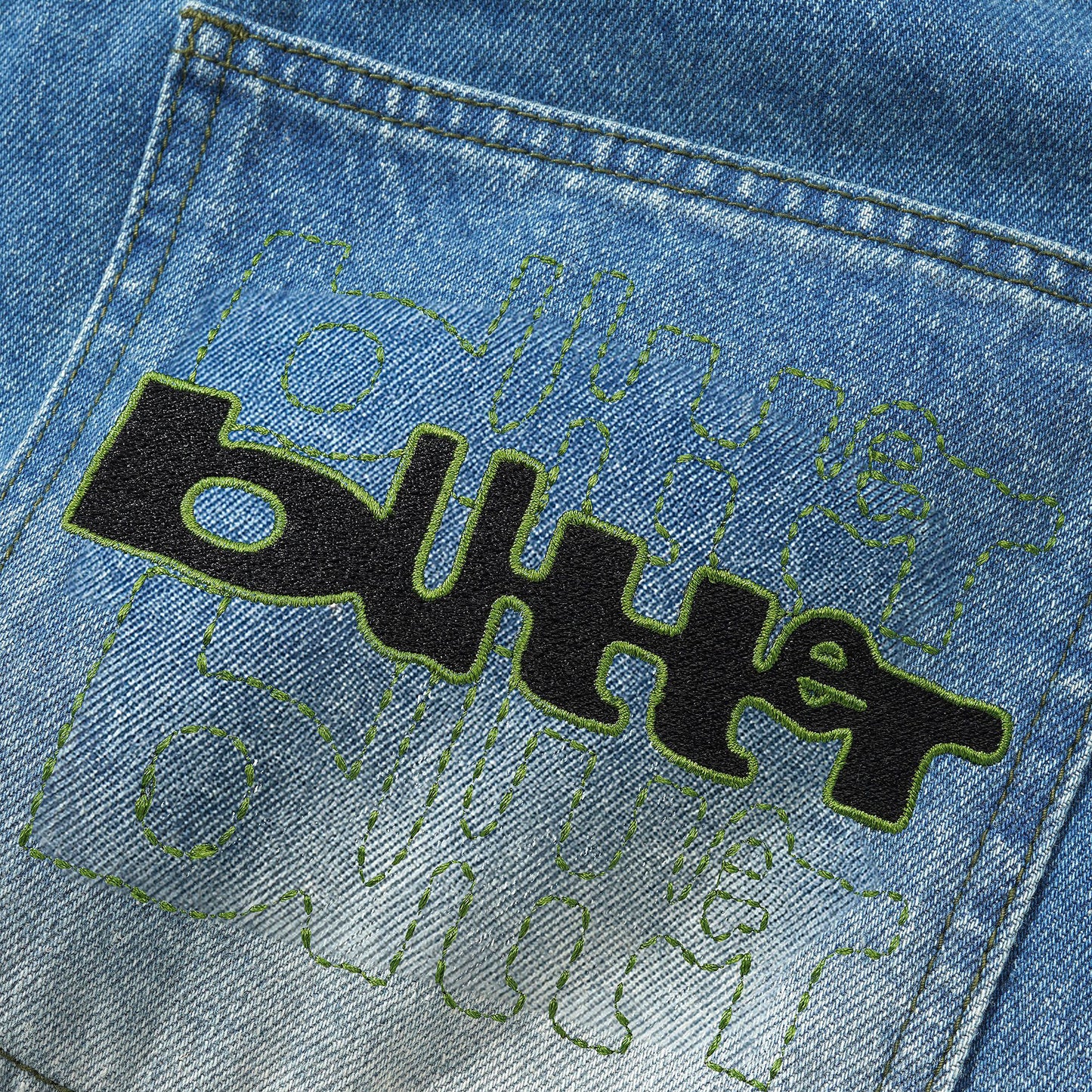 Warped Denim Shorts