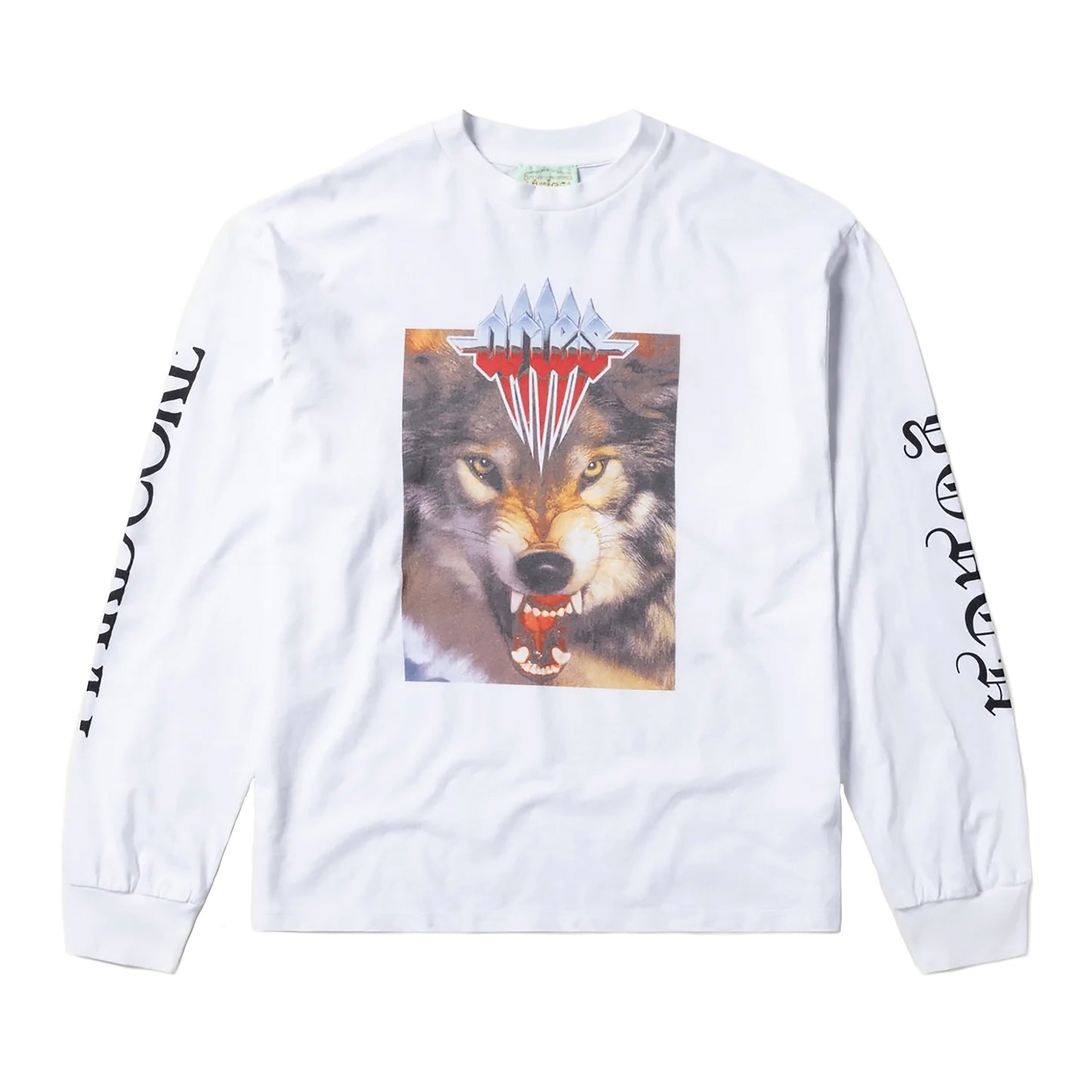 Aries - Wolf LS Tee - WHITE / Hvid - T-Shirts