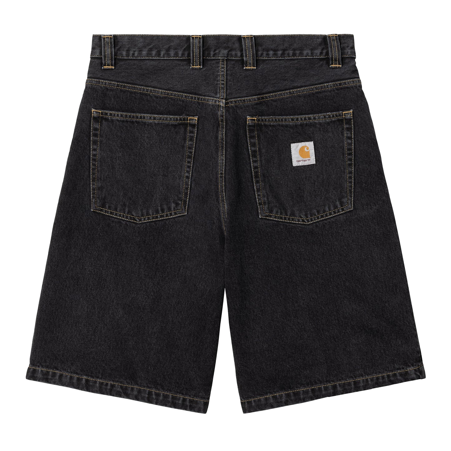 Carhartt WIP - Brandon Short - BLACK STONE WASHED / Sort - Shorts