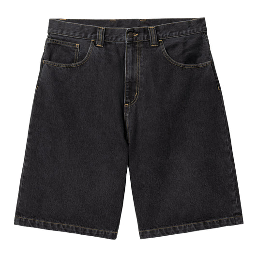 Carhartt WIP - Brandon Short Smith - BLACK STONE WASHED / Sort - Shorts