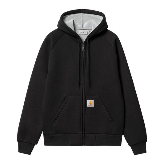 Carhartt WIP - Car-Lux Hooded Jacket - BLACK / GREY / Sort - Jakker