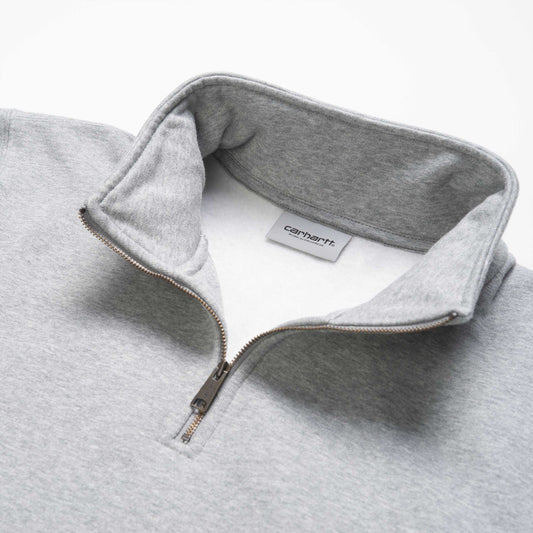 Carhartt WIP Chase Neck Zip Sweat Grey Heather