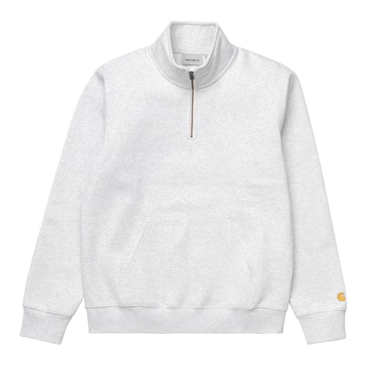 Carhartt WIP - Chase Neck Zip Sweat - ASH HEATHER / Grå - Sweatshirts