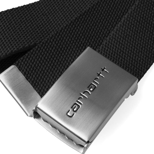 Carhartt WIP - Clip Belt Chrome - BLACK / Sort - Accessories