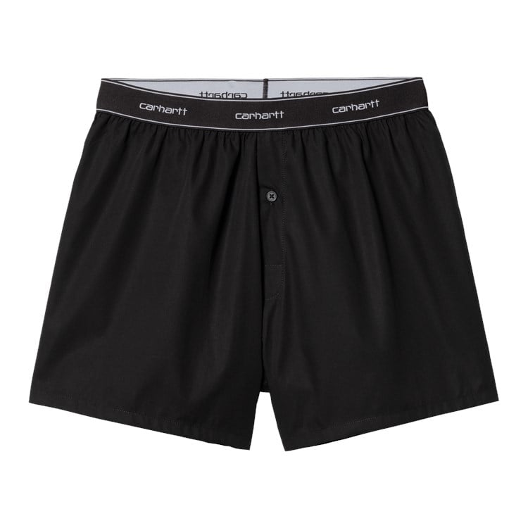 Carhartt WIP - Cotton Script Boxers - BLACK / Sort - Undertøj