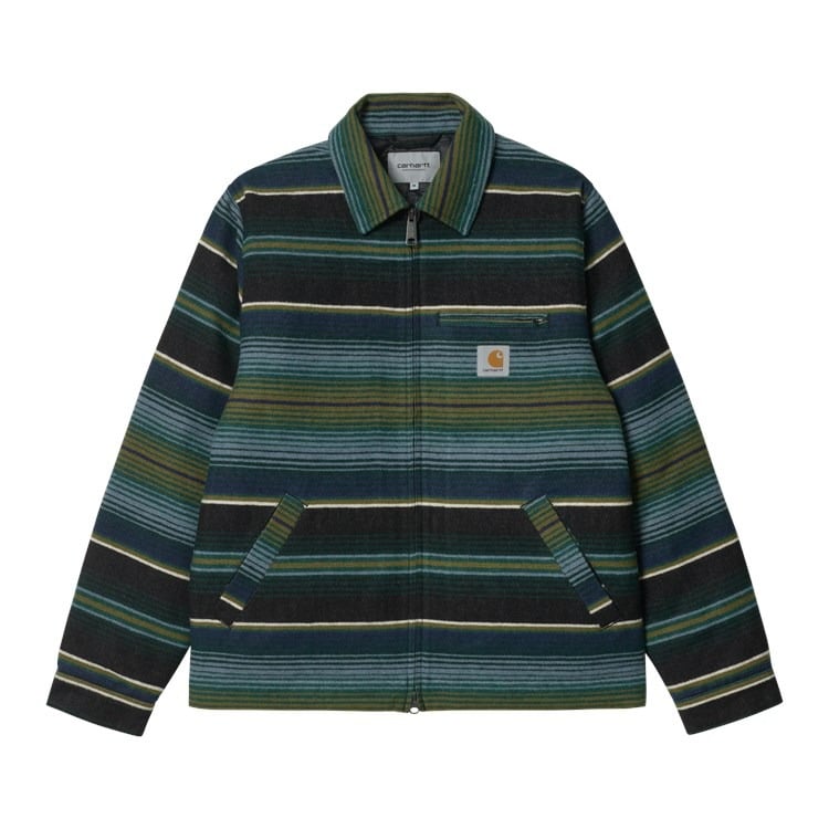 Carhartt WIP - Detroit Tuscon Jacket - BLACK TUSCON STRIPE / Sort - Jakker