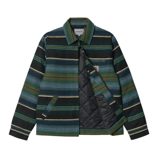 Carhartt WIP - Detroit Tuscon Jacket - BLACK TUSCON STRIPE / Sort - Jakker