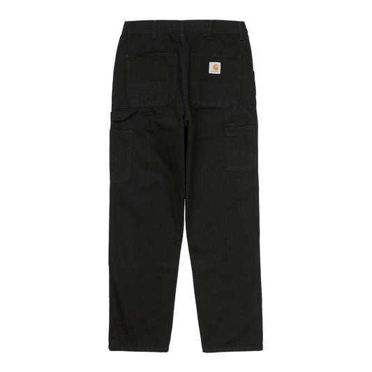 Carhartt WIP - Double Knee Pant Dearborn - BLACK RINSED / Sort - Bukser