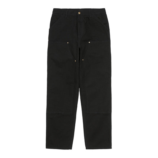 Carhartt WIP - Double Knee Pant Dearborn - BLACK RINSED / Sort - Bukser