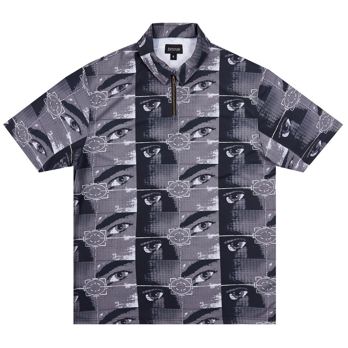 Bronze 56K - Faces Zip Polo - GREYSCALE / Grå - Polos