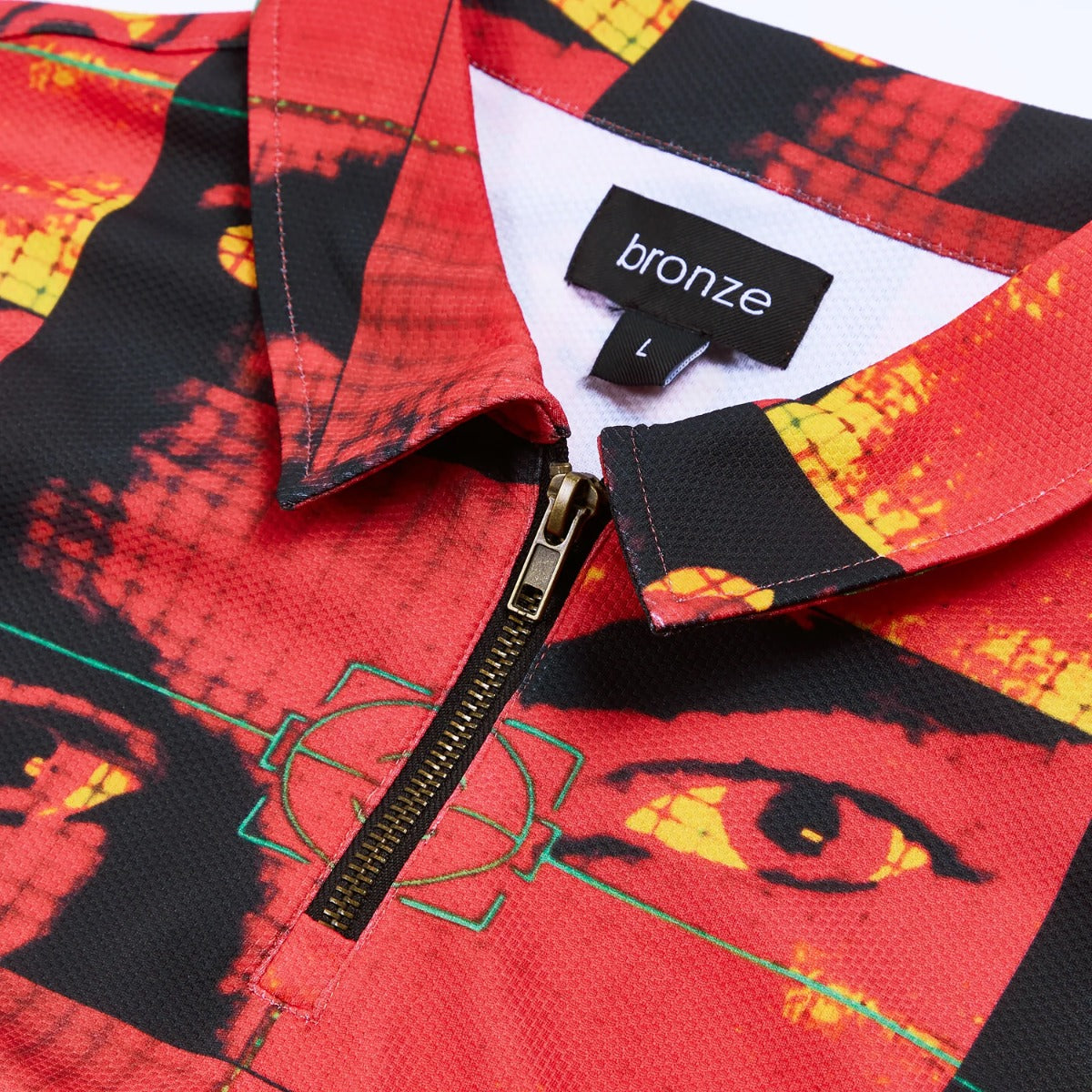 Bronze 56K Faces Zip Polo Infrared