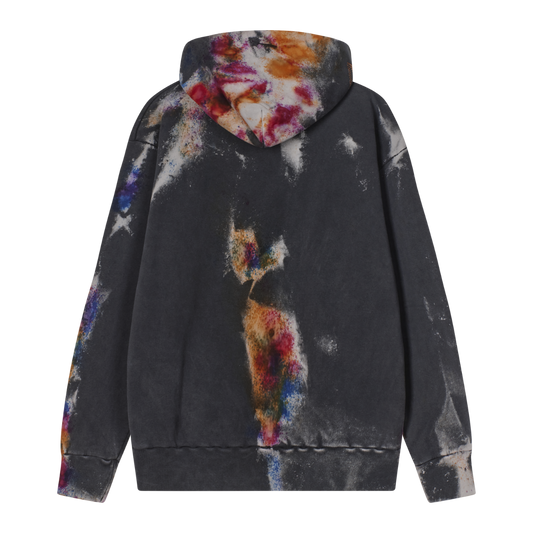 Aries - Colourspray Hoodie - MULTICOLOR / Sort - Sweatshirts