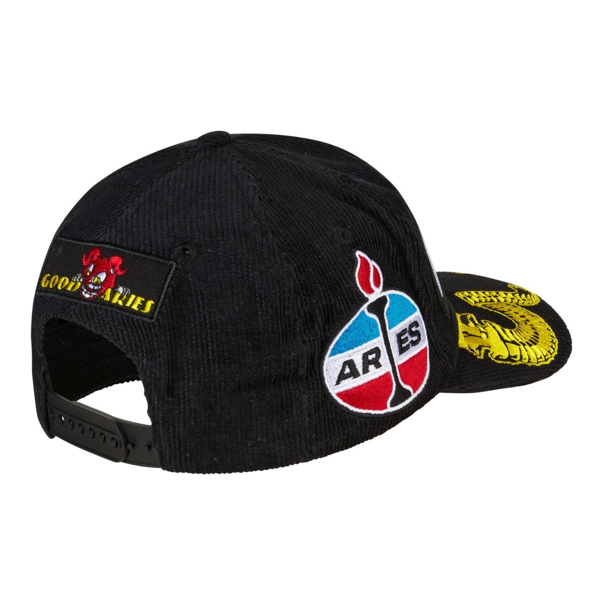 Aries Moto Corduroy Cap Black