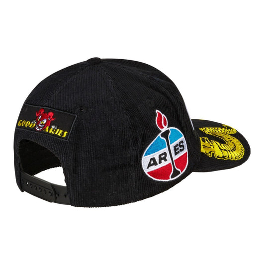 Aries Moto Corduroy Cap Black