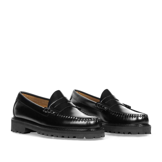 G.H. Bass - Weejun 90s Larson Penny - BLACK LEATHER / Sort - Sko