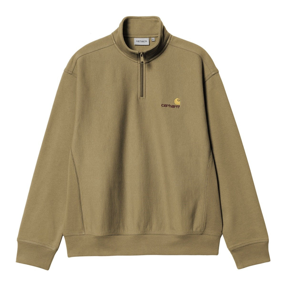 Carhartt WIP - Half Zip American Script Sweat - LARCH / Grøn - Sweatshirts