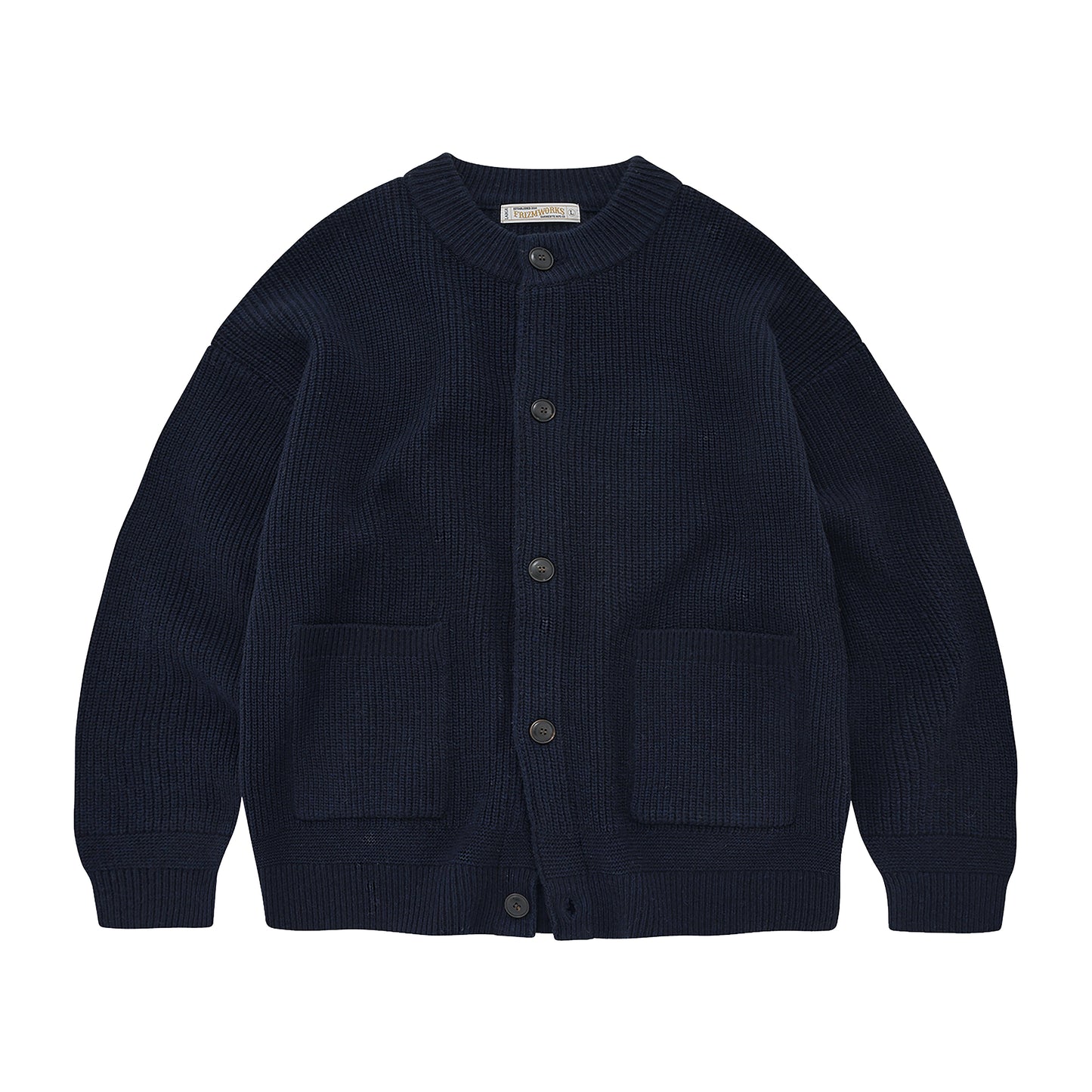 Heavy Wool Round Cardigan