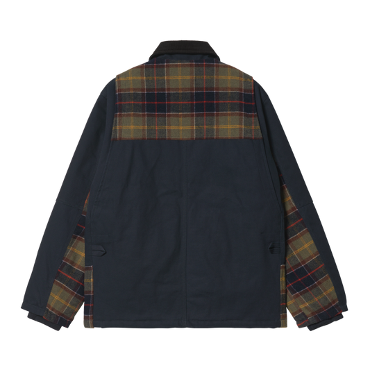 Highland Jacket Dark Navy / Barron Check, Seaweed