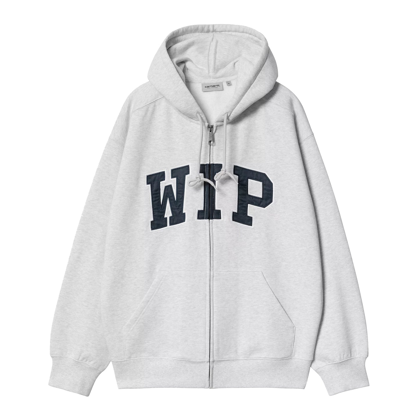 Carhartt WIP - Hooded WIP Sweat Jacket - ASH HEATHER STONE WA / Grå - Sweatshirts