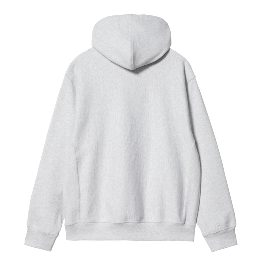 Carhartt WIP - Hooded American Script Sweat - ASH HEATHER / Grå - Sweatshirts