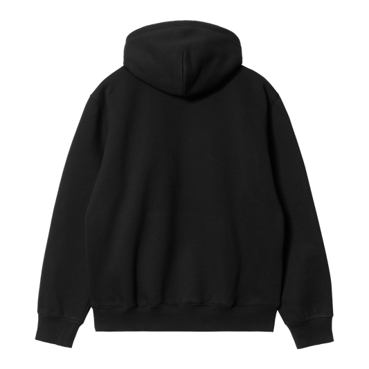 Carhartt WIP - Hooded Carhartt Sweat - BLACK / WHITE / Sort - Sweatshirts